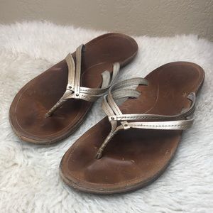 Olukai Ui Bubbly Sahara Leather Sandals